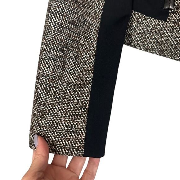 WHBM Gray & Black Tweed Long Sleeve Career Style Full Zip Jacket Women Sz 0 - Picture 5 of 13